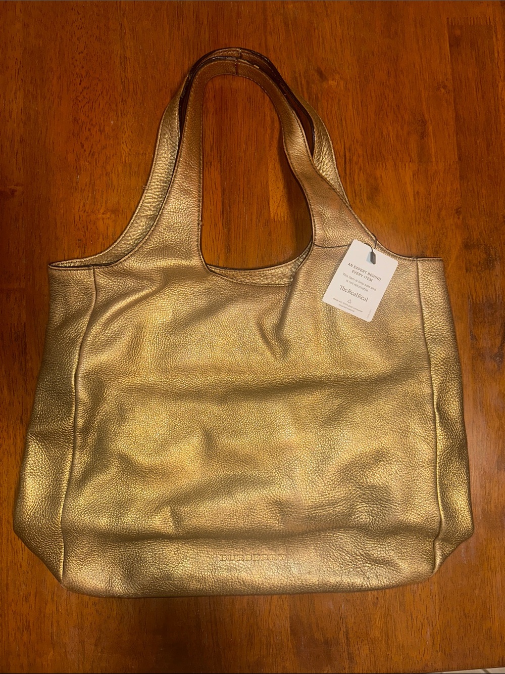 The Sak Metallic Gold Leather Tote Bag